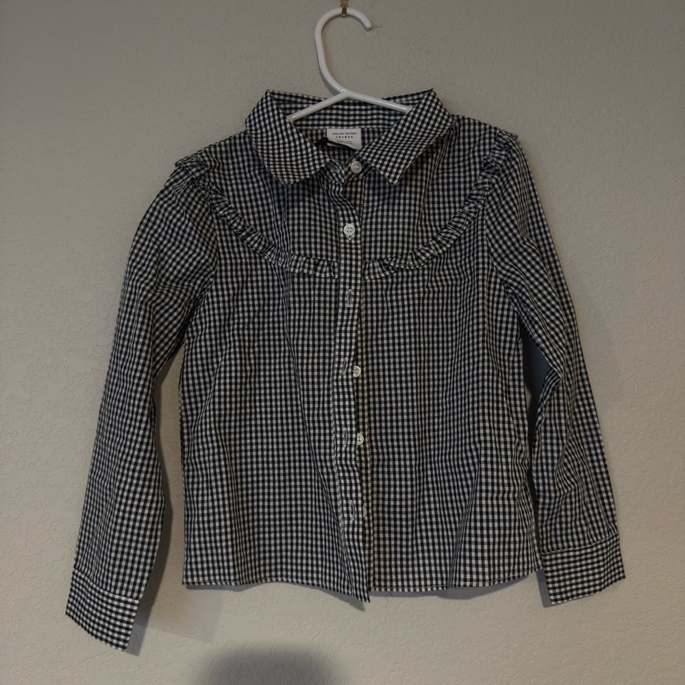 English Factory Kids Black and White Gingham Shirt